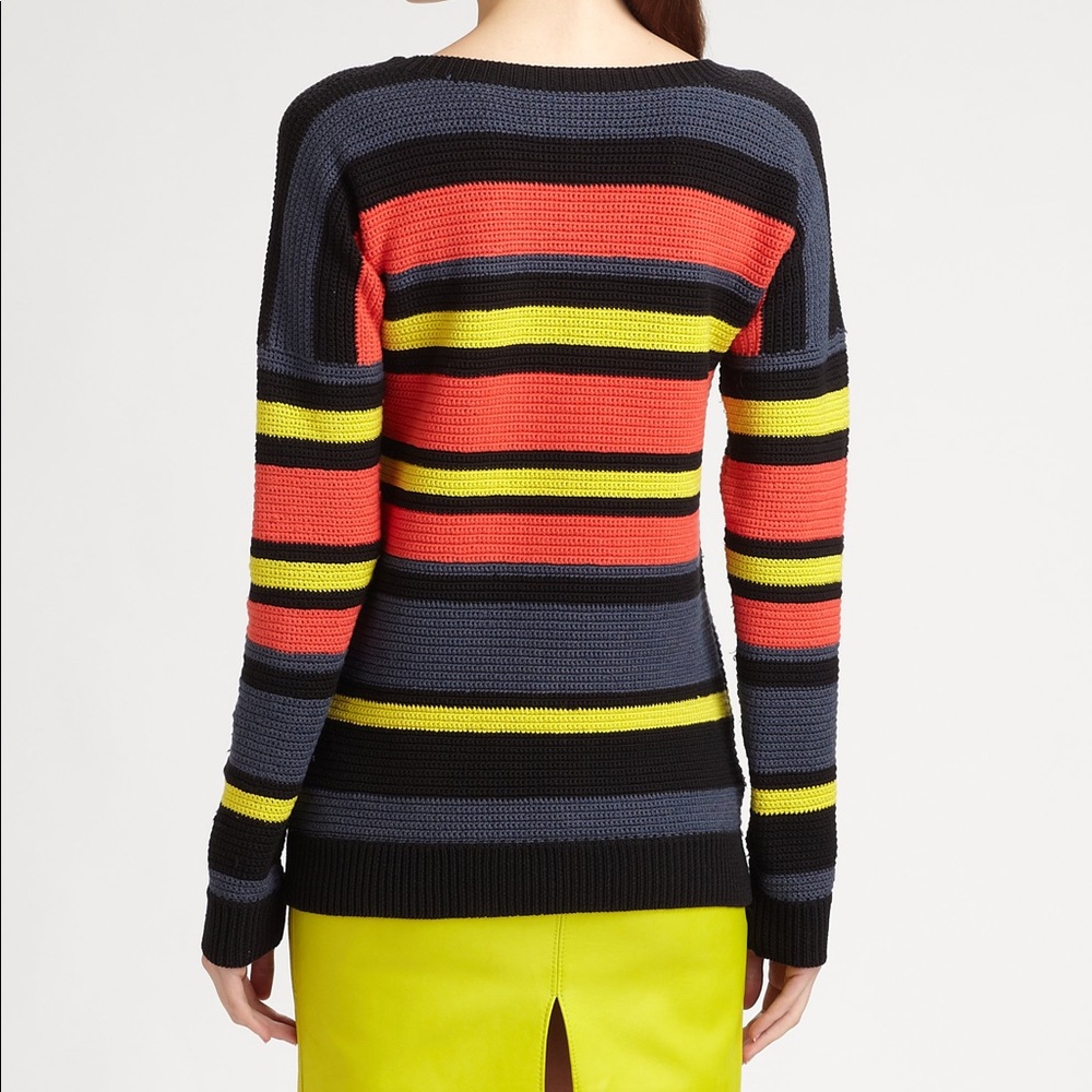 𖧷 SOLD 𖧷 JASON WU Striped Crochet Sweater - Picture 5 of 8